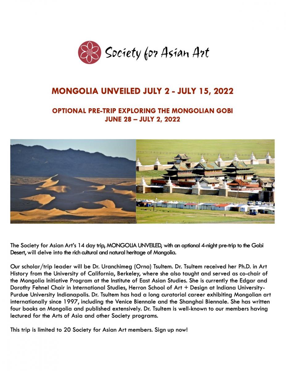 Mongolia Unveiled | Society for Asian Art